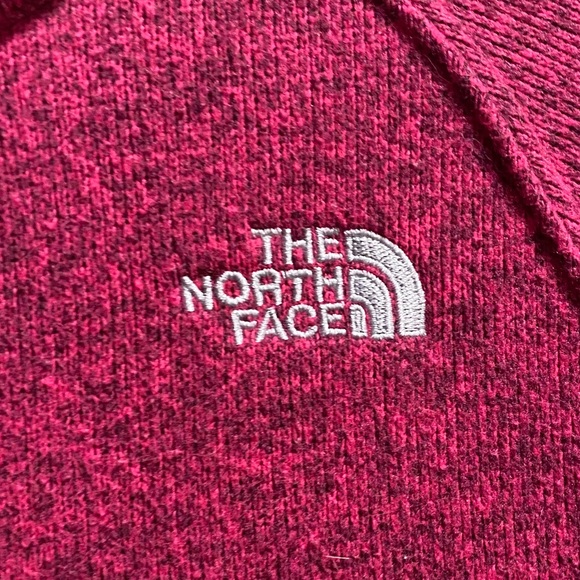 Women’s North Face Fleece Jacket Pink with Purple Collar size Medium - Picture 6 of 8